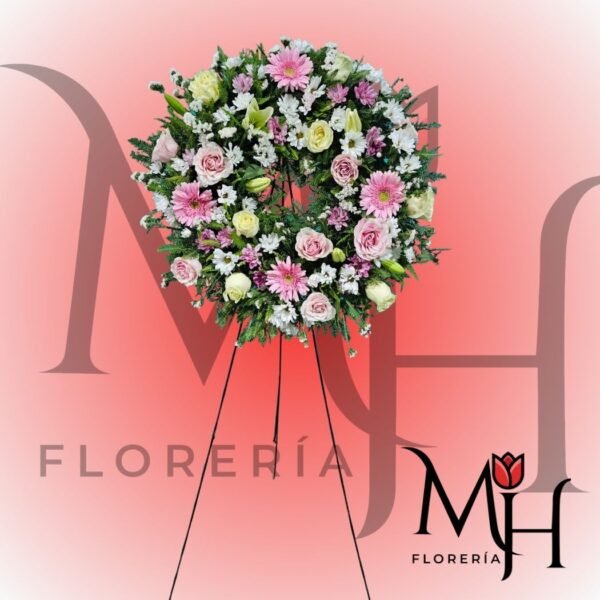 Corona 50 cm hasta pronto con atril