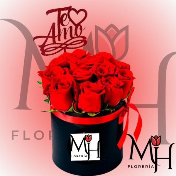 Box 12 Rosas ecuatorianas y topper