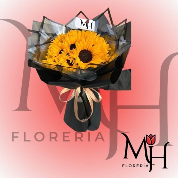 Ramo buchón de 12 Girasoles y linda envoltura