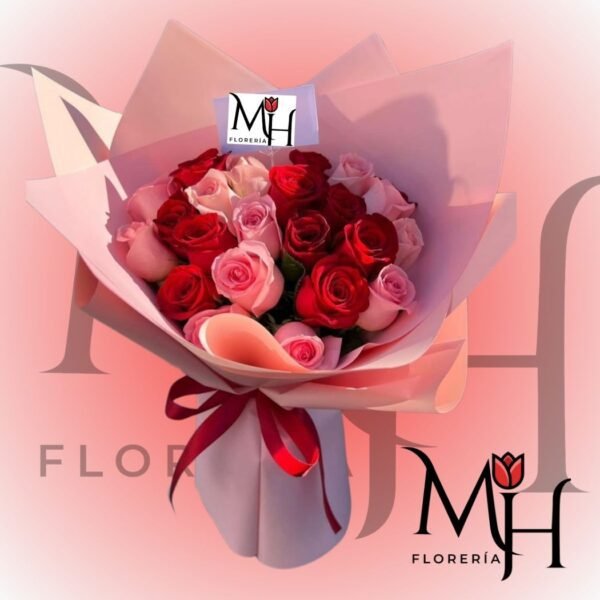 Ramo buchón 20 Rosas ecuatorianas y linda envoltura