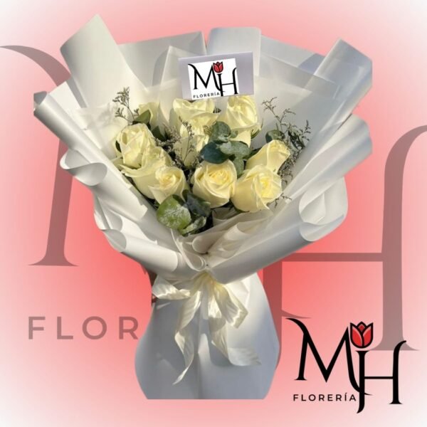 Ramo 10 Rosas ecuatorianas y linda envoltura