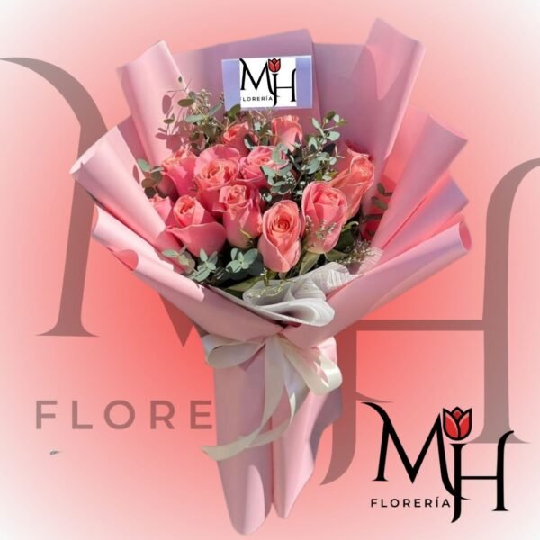 Ramo 12 Rosas ecuatorianas y linda envoltura