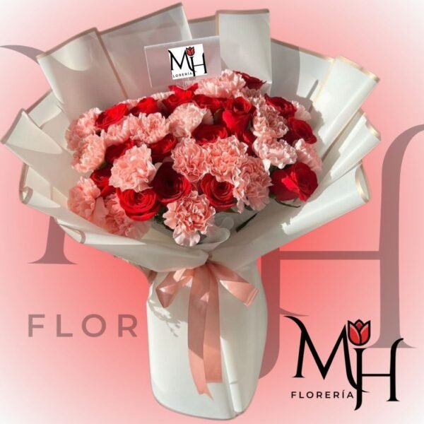 Ramo de 10 rosas 10 claveles