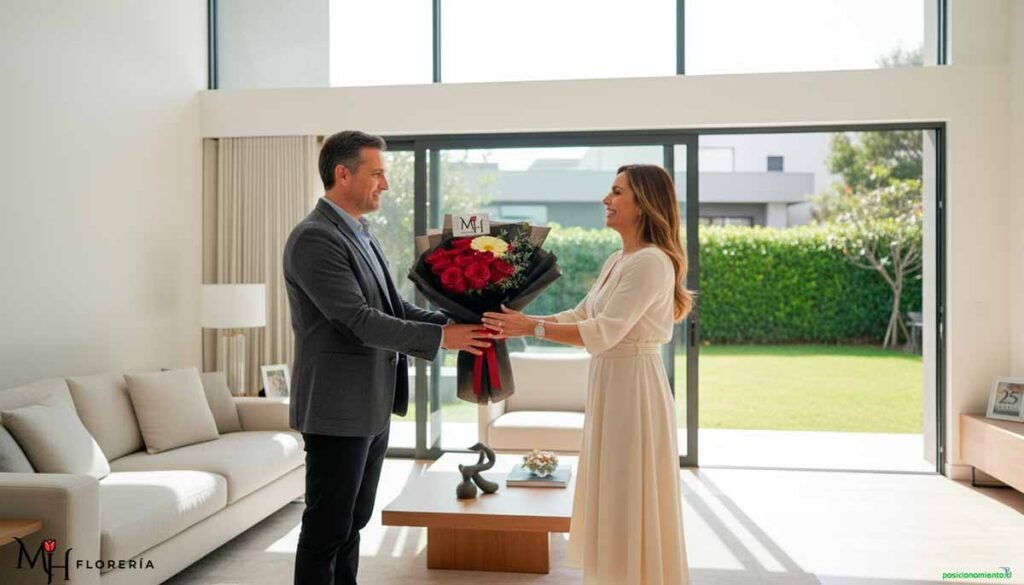 En MyH Despacho Gratis celebramos aniversarios con flores a domicilio en Santiago, ramos románticos, entrega el mismo día y despacho gratis. Creamos experiencias simples y cuidadas para que cada gesto llegue a tiempo, bien presentado y cargado de emoción, incluso cuando el tiempo juega en contra.